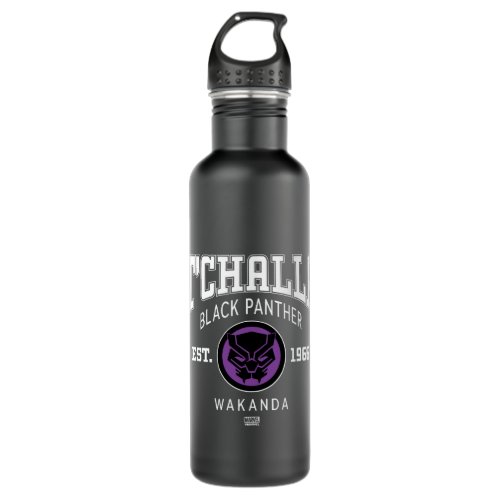 Avengers Collegiate Logo TChalla Black Panther Stainless Steel Water Bottle