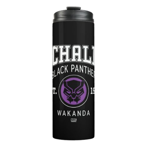 Avengers Collegiate Logo TChalla Black Panther Thermal Tumbler