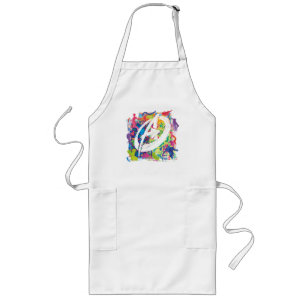 Avengers Colorful Graffiti Silhouette Logo Long Apron