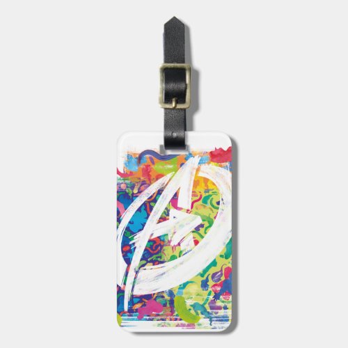 Avengers  Colorful Graffiti Silhouette Logo Luggage Tag