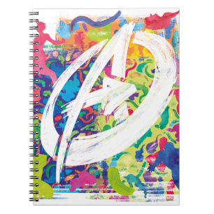 Avengers Colorful Graffiti Silhouette Logo Notebook
