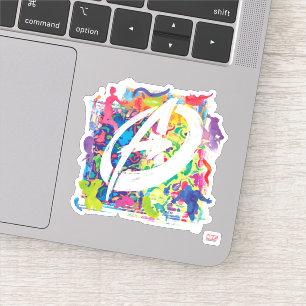 Avengers   Colorful Graffiti Silhouette Logo Sticker