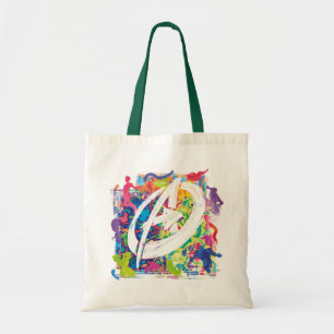 Avengers Colorful Graffiti Silhouette Logo Tote Bag