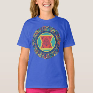 Avengers Colorful Paisley Black Widow Logo T-Shirt