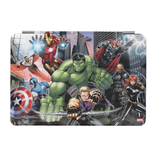 Avengers Defending City iPad Mini Cover (Horizontal)