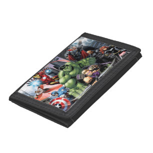 Avengers Defending City Tri-fold Wallet