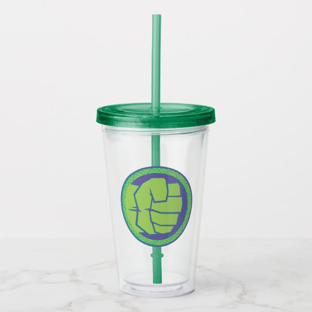 Avengers | Dotted Hulk Logo Acrylic Tumbler (Front)