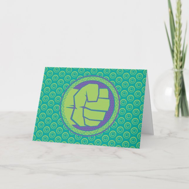 Avengers | Dotted Hulk Logo Card (Front)