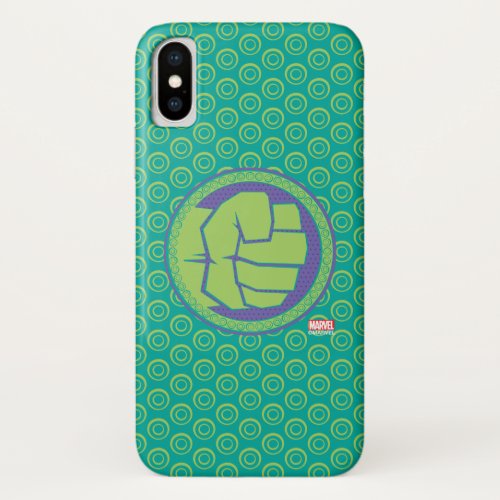 Avengers  Dotted Hulk Logo iPhone X Case