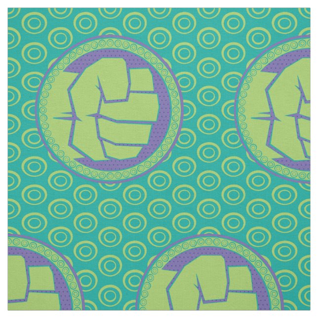 Avengers | Dotted Hulk Logo Fabric (Swatch)
