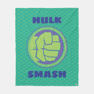 Avengers   Dotted Hulk Logo Fleece Blanket