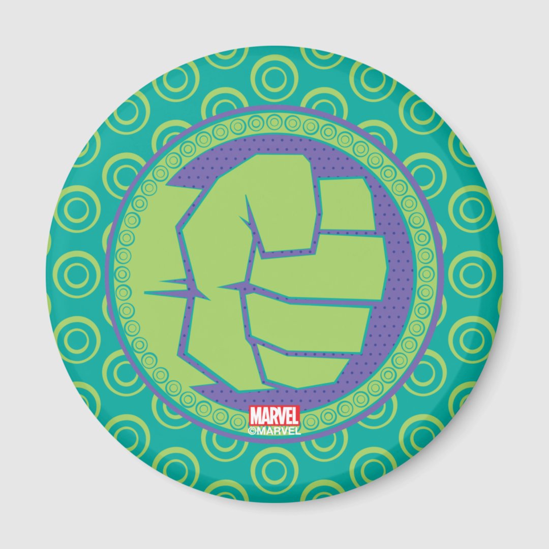 Avengers | Dotted Hulk Logo Magnet | Zazzle