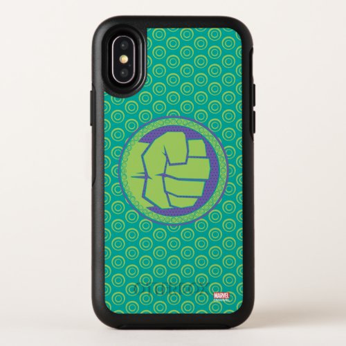 Avengers  Dotted Hulk Logo OtterBox Symmetry iPhone X Case