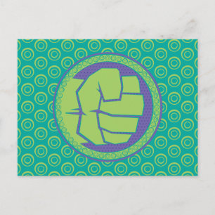 Avengers Dotted Hulk Logo Postcard