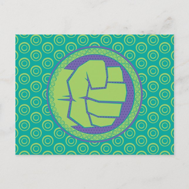Avengers | Dotted Hulk Logo Postcard (Front)