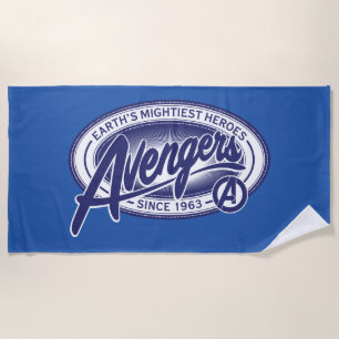Avengers   Earth's Mightiest Heroes Avengers Badge Beach Towel