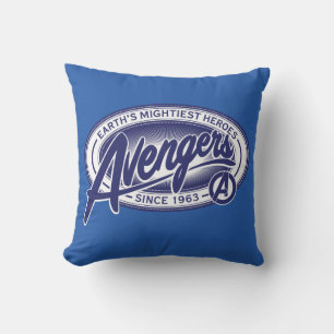 Avengers   Earth's Mightiest Heroes Avengers Badge Throw Pillow