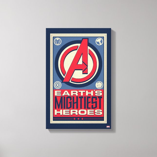 Avengers - Earth's Mightiest Heroes Canvas Print (Front)