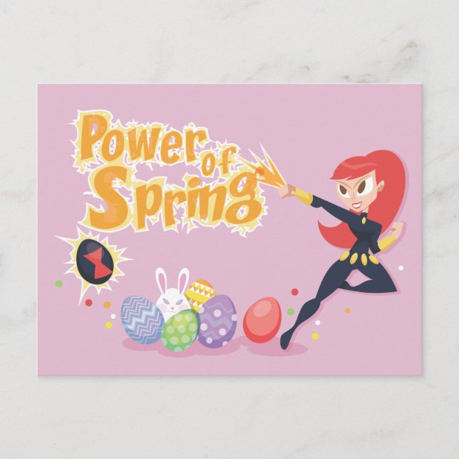 Avengers Easter | Black Widow - Power of Spring Postcard (Front)