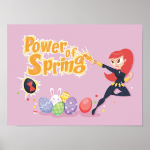 Avengers Easter Black Widow - Power of Spring Poster