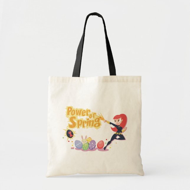 Avengers Easter | Black Widow - Power of Spring Tote Bag (Front)