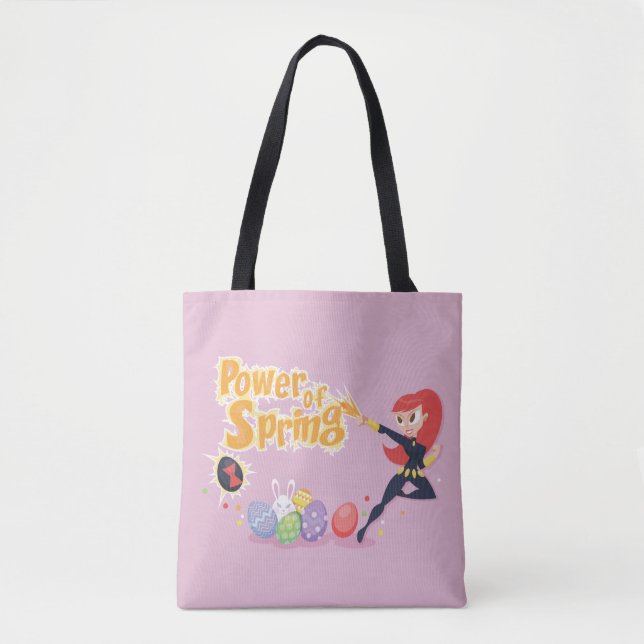 Avengers Easter | Black Widow - Power of Spring Tote Bag (Front)