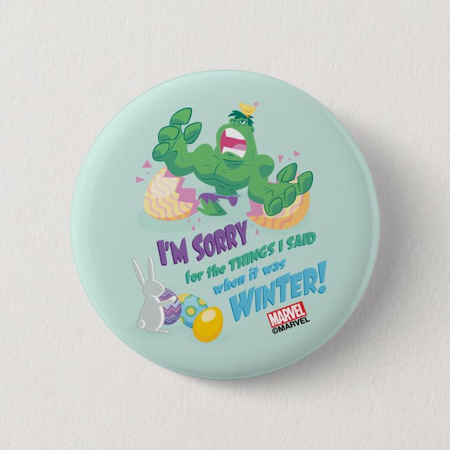 Avengers Easter | Hulk - Sorry Button (Front)