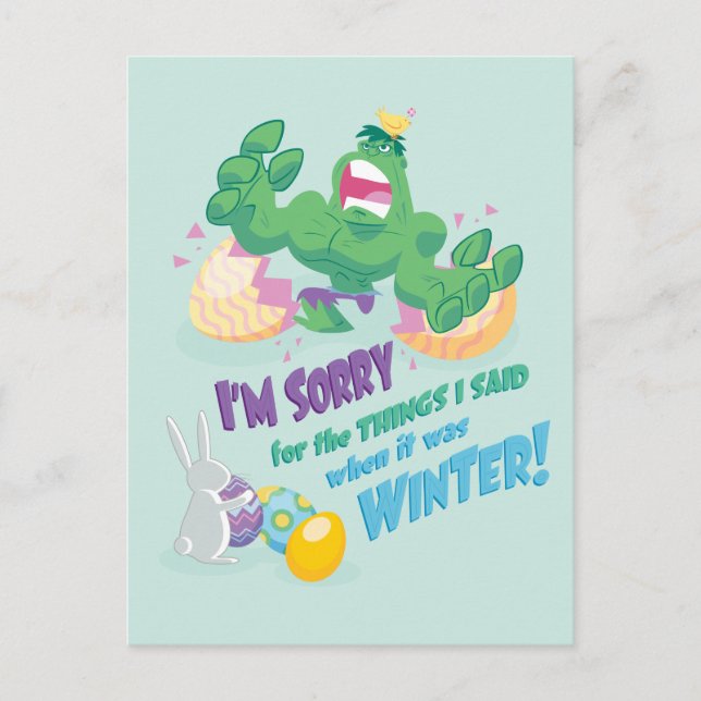 Avengers Easter | Hulk - Sorry Postcard (Front)