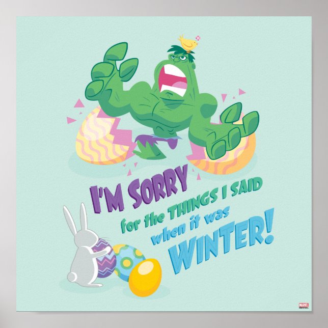 Avengers Easter | Hulk - Sorry Poster (Front)