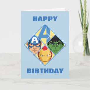Avengers Face Badge Card