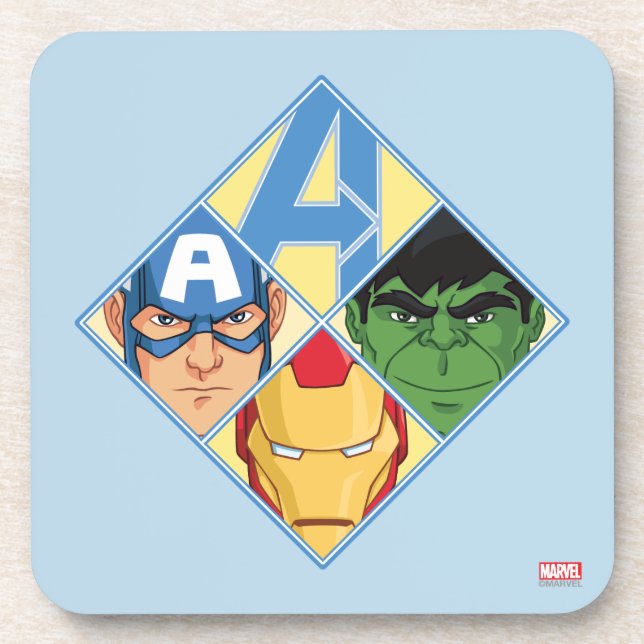 Avengers Face Badge Drink Coaster (Front)