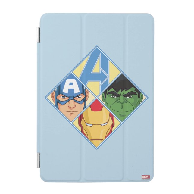 Avengers Face Badge iPad Mini Cover (Front)