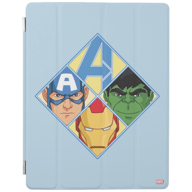 Avengers Face Badge iPad Smart Cover (Front)