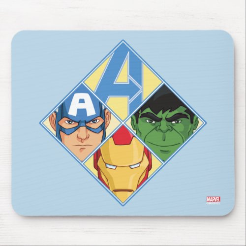 Avengers Face Badge Mouse Pad