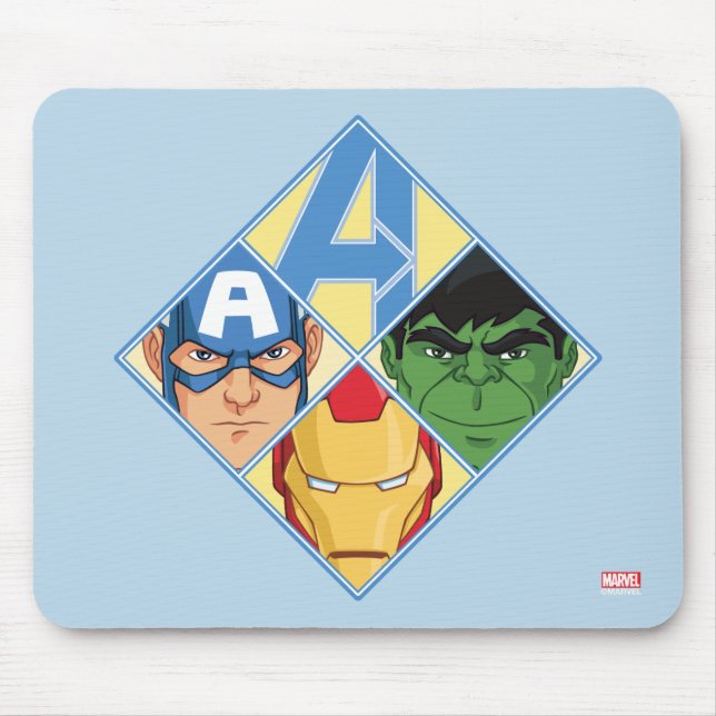 Avengers Face Badge Mouse Pad (Front)