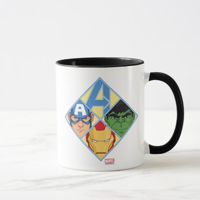 Avengers Face Badge Mug (Right)