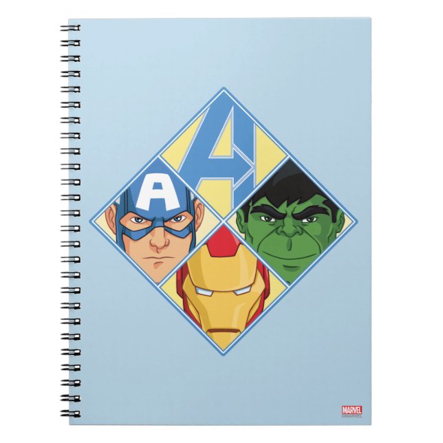 Avengers Face Badge Notebook (Front)