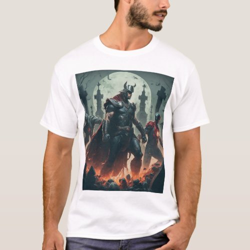  Avengers fighting against  T_Shirt