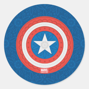 Stickers Marvel Comics - Captain America Retro | Ideer till originella  presenter