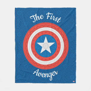 Avengers   Floral Captain America Logo Fleece Blanket