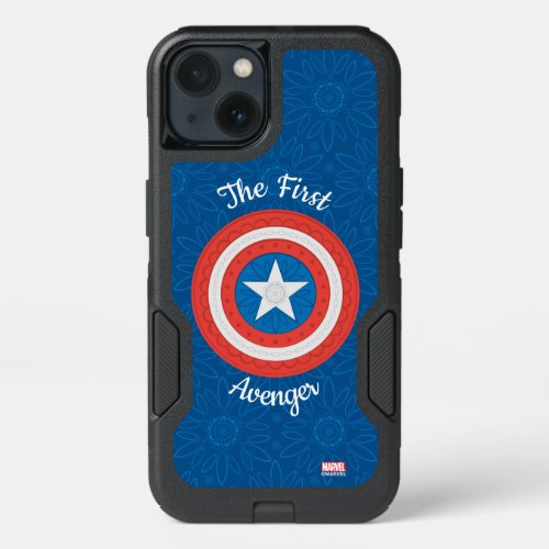 Avengers  Floral Captain America Logo iPhone 13 Case