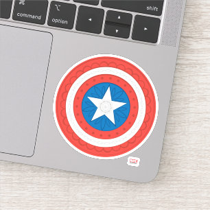Avengers Floral Captain America Logo Sticker