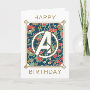 Avengers Floral Paisley Avengers Logo Card