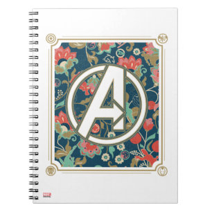 Avengers Floral Paisley Avengers Logo Notebook