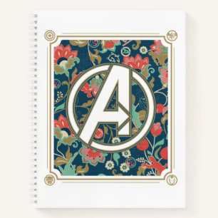 Avengers Floral Paisley Avengers Logo Notebook