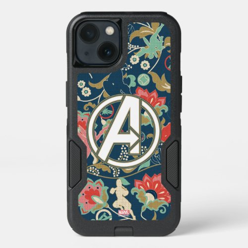 Avengers  Floral Paisley Avengers Logo iPhone 13 Case
