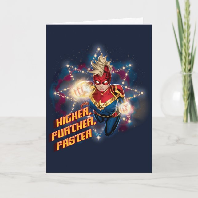 Avengers | Glowing Stars Captain Marvel Graphic Card (Front)