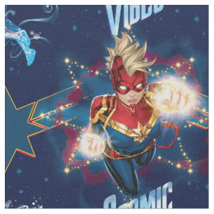 Avengers Glowing Stars Captain Marvel Graphic Fabric