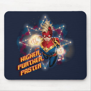 Avengers Glowing Stars Captain Marvel Graphic Mouse Pad
