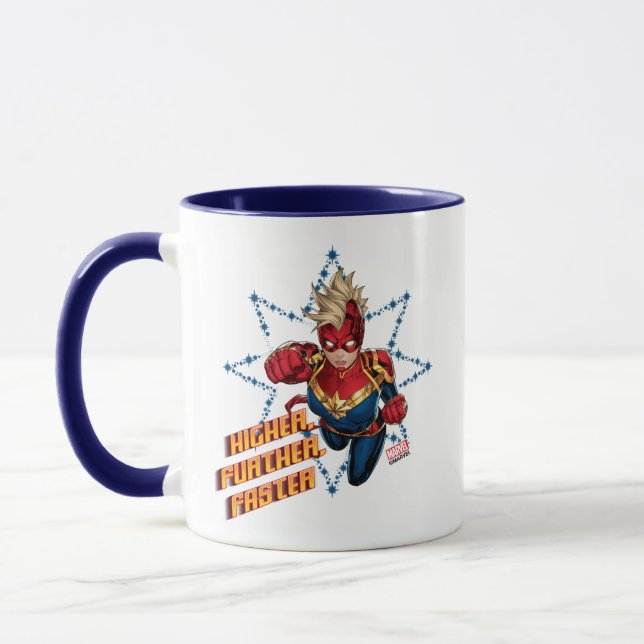 Avengers | Glowing Stars Captain Marvel Graphic Mug (Left)